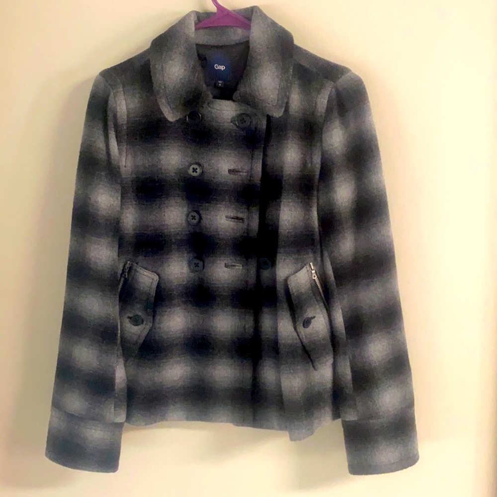 Black and Gray babydoll Peacoat